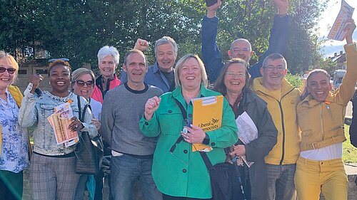 Lorraine Dunston and local supporters