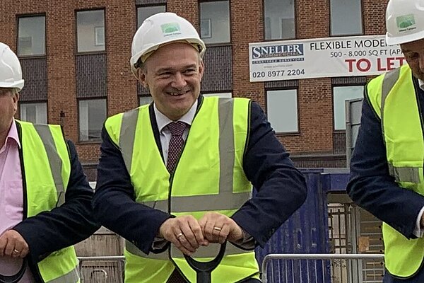 Ed at the ground-breaking of Unilever’s new Global HQ